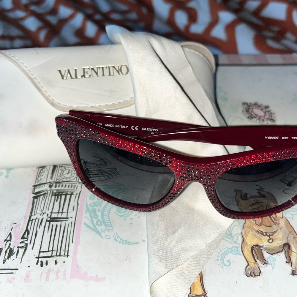 Valentino Rhinestone sunglasses - Picture 2 of 5